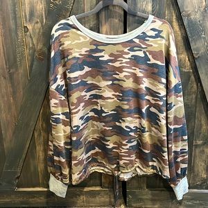 NWOT, purchased from Chic Soul, Camo top